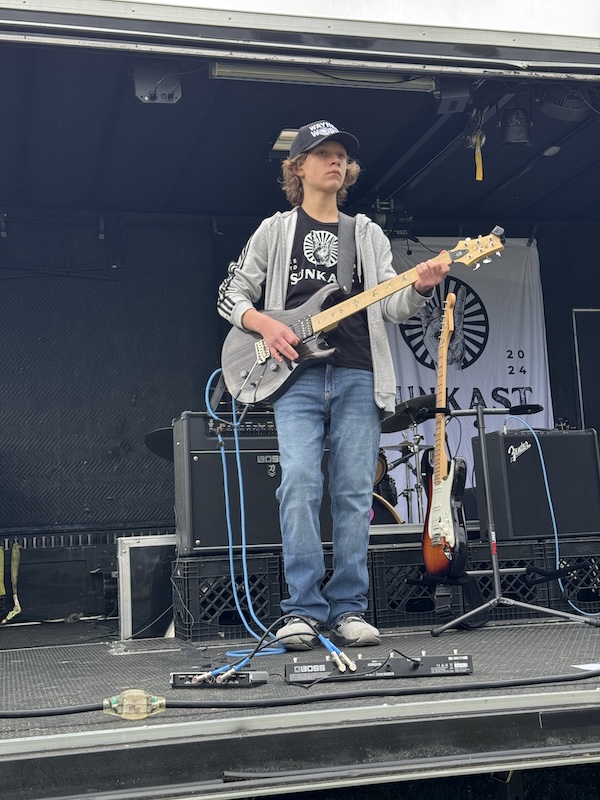 Brooks on guitar